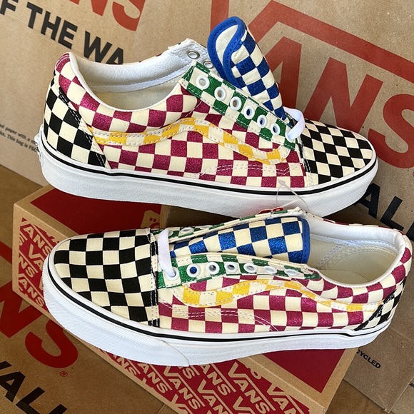 Vans Old Skool Glitter Check Multi/True White WMNS sneakers - Picture 11 of 16